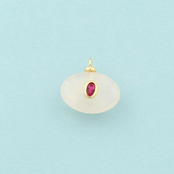 Gold Energy Stone Charms,Natural Stone Jewelry,Stone Pendant for DIY Jewelry Making,18K Gold