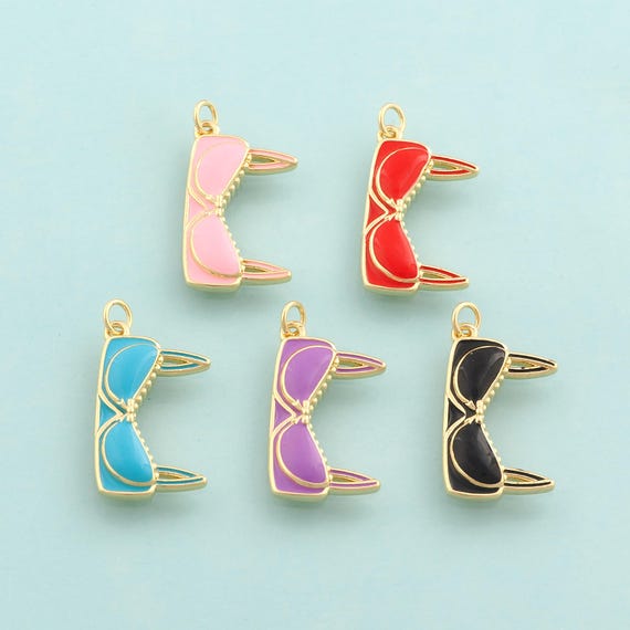 Gold Enamel Bikini Charms,Underwear Model Jewelry,Bra Pendant for DIY Jewelry Making,18K Gold