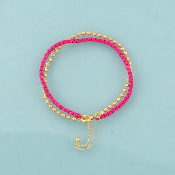 Gold Box Bracelet,Beads Jewelry Bracelet for DIY Jewelry Making,18K Gold