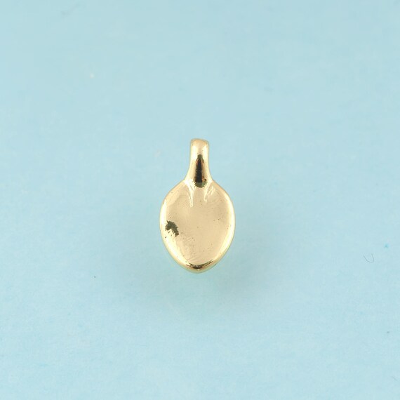 5 pcs Gold Oval Charms,Minimalist Jewelry,Oval Pendant for DIY Jewelry Making,18K Gold