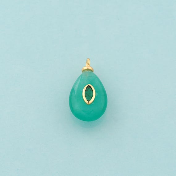 Gold Energy Stone Charms,Natural Stone Jewelry,Stone Pendant for DIY Jewelry Making,18K Gold