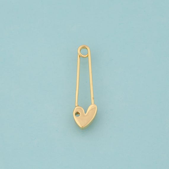 Gold Heart Charms,Paper Clip Jewelry,Love Pendant for DIY Jewelry Making,18K Gold