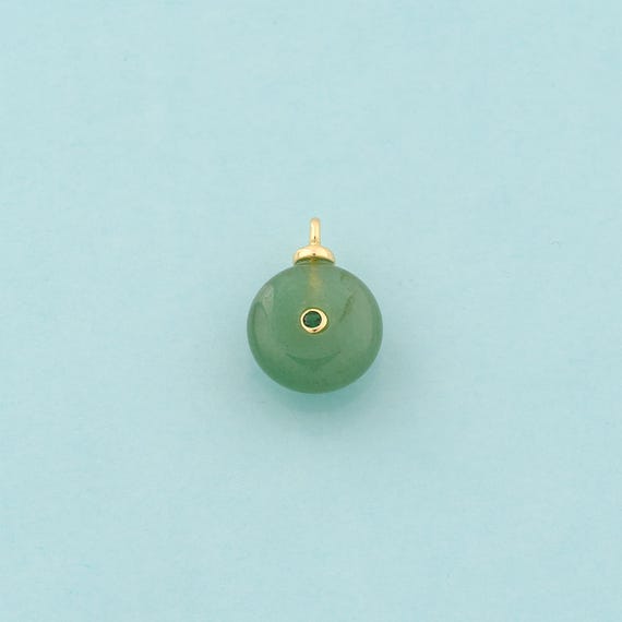 Gold Energy Stone Charms,Natural Stone Jewelry,Stone Pendant for DIY Jewelry Making,18K Gold