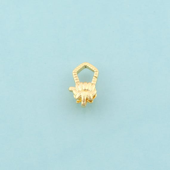 Gold Lobster Clasp,Spring Jewelry Clasp,Lotus Clasp for DIY Jewelry Making,18K Gold