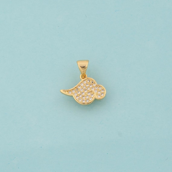 Gold CZ Cloud Charms,Cloud Jewelry,Cloud Pendant for DIY Jewelry Making,18K Gold