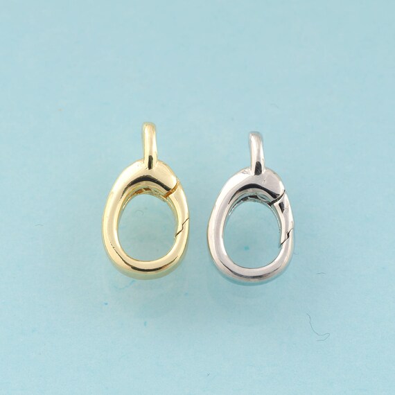Gold Snap Clasp,Snap Jewelry Clasp,Snap Clasp for DIY Jewelry Making,18K Gold & Rhodium
