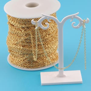 Gold Cable Chain,Special Jewelry Chain,Semi-Finished Product Chain for DIY Jewelry Making,18K Gold