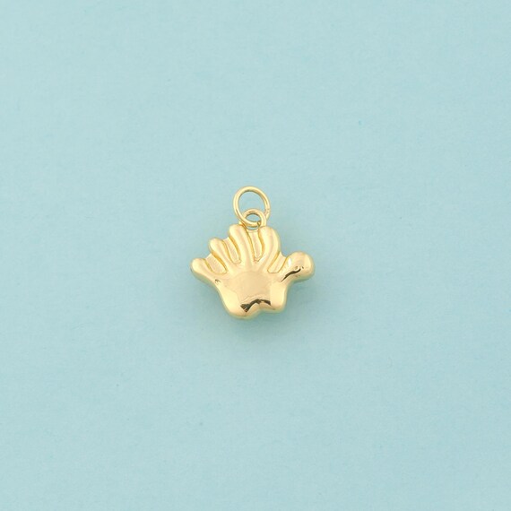 Gold Frog Paw Charms,Animal Paw Jewelry,Paw Pendant for DIY Jewelry Making,18K Gold