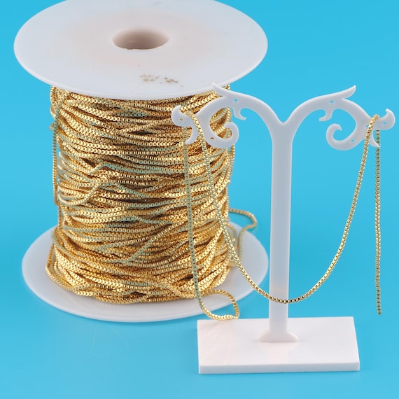 Gold Box Chain,Special Jewelry Chain,Semi-Finished Product Chain for DIY Jewelry Making,18K Gold