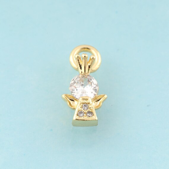 Gold CZ Characters Charms,Minimalist Jewelry,Characters Pendant for DIY Jewelry Making,18K Gold