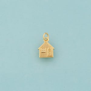 Gold House Charms,House Jewelry,House Pendant for DIY Jewelry Making,18K Gold