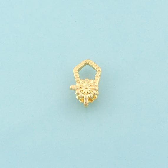 Gold Lobster Clasp,Spring Jewelry Clasp,Flower Clasp for DIY Jewelry Making,18K Gold