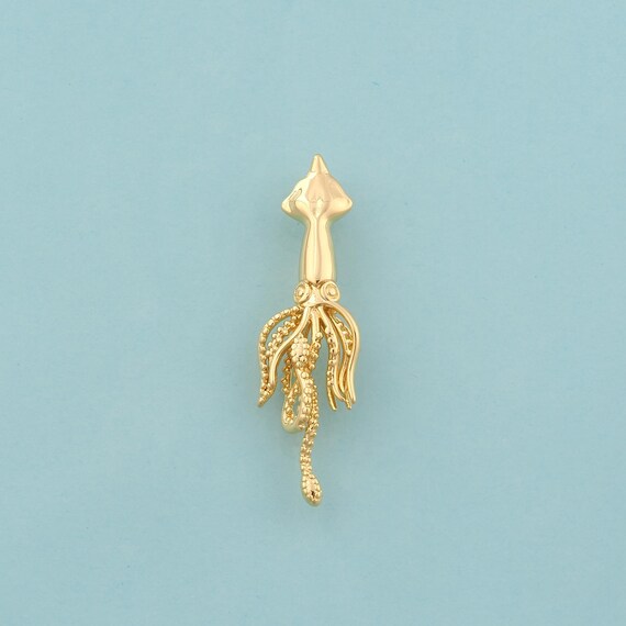 Gold Octopus Charms,Marine Life Jewelry,Octopus Pendant for DIY Jewelry Making,18K Gold