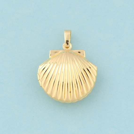 Gold Shell Charms,Openable Shell Jewelry,Shell Pendant for DIY Jewelry Making,18K Gold