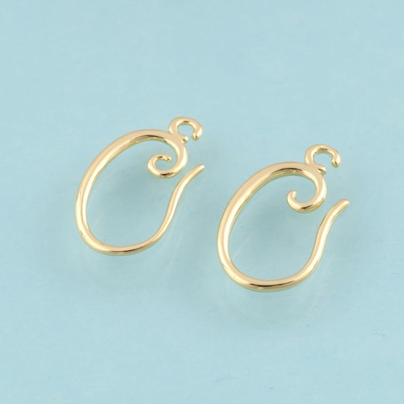 5 pair Gold Earhook Accessories ,Jewelry Earhook,Earhook Accessories for DIY Jewelry Making,18K Gold