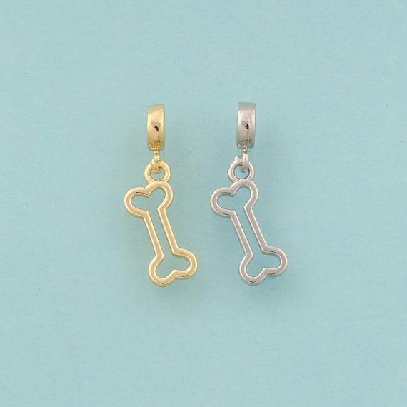 Gold Bone Charms,Bone Jewelry,Bone Pendant for DIY Jewelry Making,18K Gold