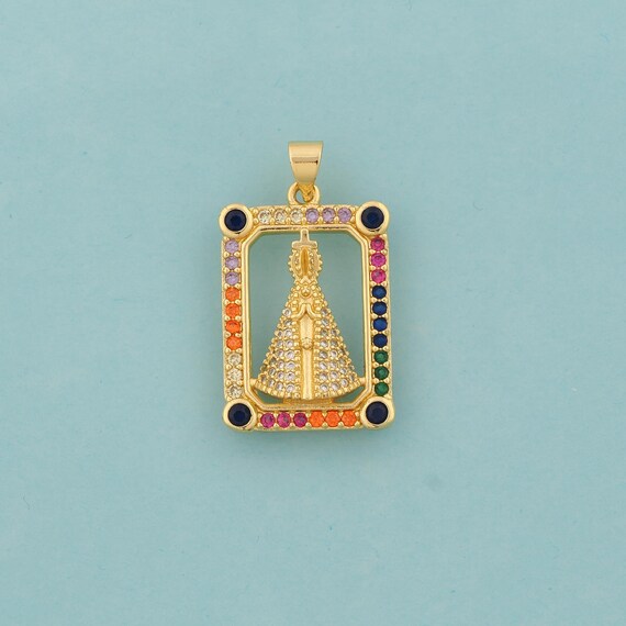 Gold CZ Pope Charms,Religious Jewelry,Christian Pendant for DIY Jewelry Making,18K Gold