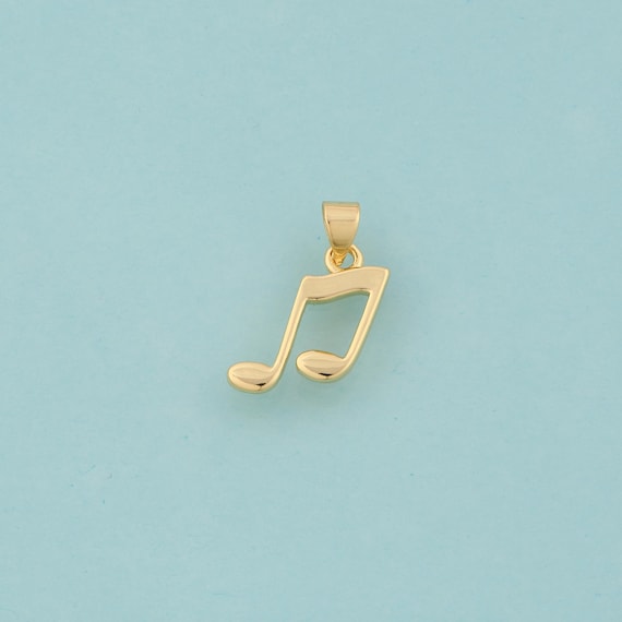 Gold Musical Note Charms,Symbol Jewelry,Musical Note Pendant for DIY Jewelry Making,18K Gold