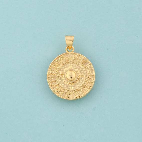 Gold Zodiac Constellation Charms,Astrological Jewelry,Zodiac Sign Pendant for DIY Jewelry Making,18K Gold