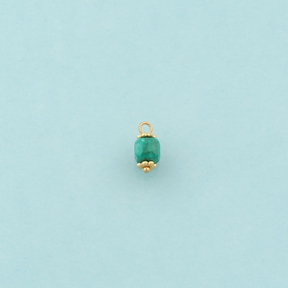 Gold Energy Stone Charms,Natural Stone Jewelry,Turquoise Pendant for DIY Jewelry Making,18K Gold