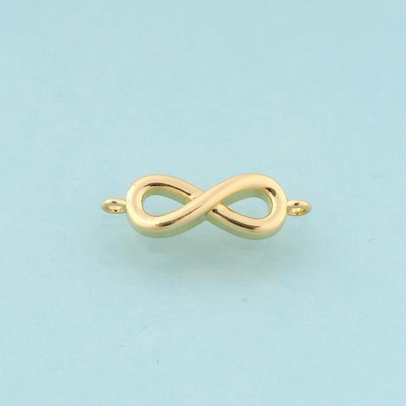 Gold Infinite Connector,Figure 8 Jewelry Connector,Symbol Connector for DIY Jewelry Making,18K Gold