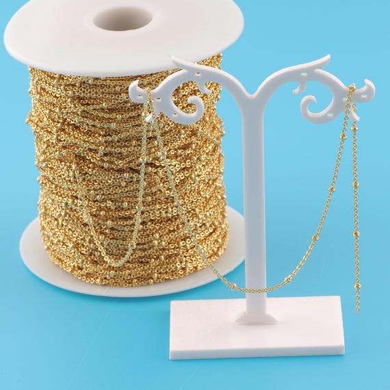 Gold Satellite Chain,Special Jewelry Chain,Semi-Finished Product Chain for DIY Jewelry Making,18K Gold