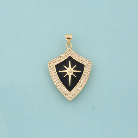 Gold CZ Polaris Charms,Polaris Jewelry,Polaris Pendant for DIY Jewelry Making,18K Gold