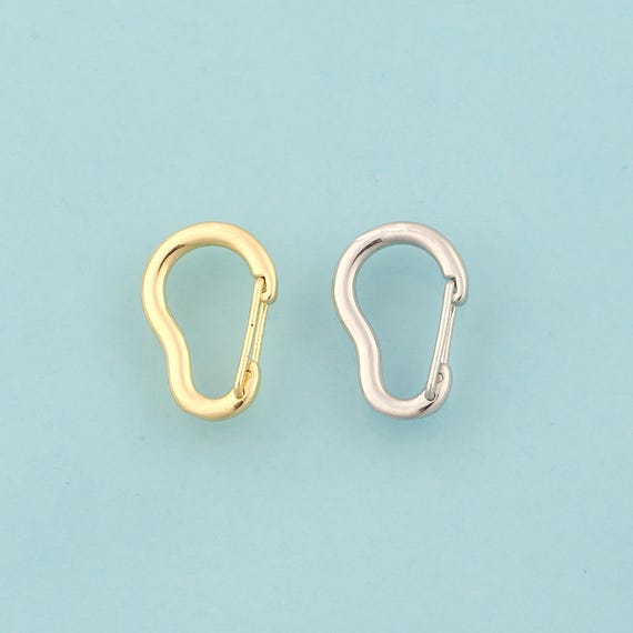 Gold Snap Clasp,Push Door Jewelry Clasp,Snap Clasp for DIY Jewelry Making,18K Gold