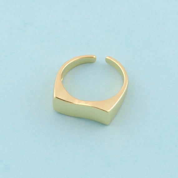 Gold Open Rings,Wide Jewelry Rings,Thick Rings Perfect Gift,18K Gold