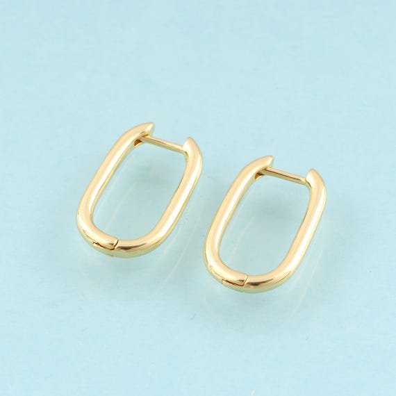 Gold Hoop Earrings,Hugging Hoop Jewelry Earrings,Hoop Earrings,Gift for Her,18K Gold