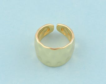 Gold Open Rings,Wide Jewelry Rings,Thick Rings Perfect Gift,18K Gold