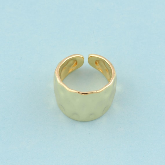 Gold Open Rings,Wide Jewelry Rings,Thick Rings Perfect Gift,18K Gold