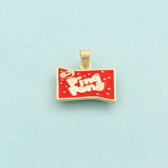 Gold Enamel Square Charms,Letter Jewelry,Square Pendant for DIY Jewelry Making,18K Gold