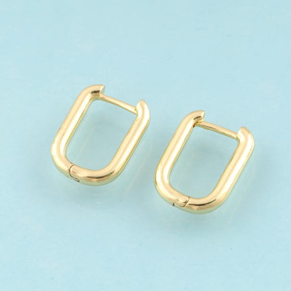 Gold Hoop Earrings,Hugging Hoop Jewelry Earrings,Hoop Earrings,Gift for Her,18K Gold