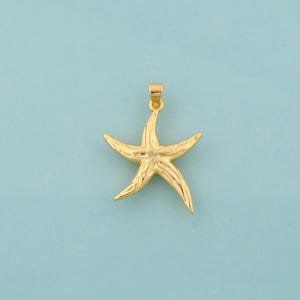 Gold Starfish Charms,Starfish Jewelry,Starfish Pendant for DIY Jewelry Making,18K Gold