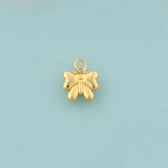 Gold Butterfly Charms,Insect Jewelry,Butterfly Pendant for DIY Jewelry Making,18K Gold