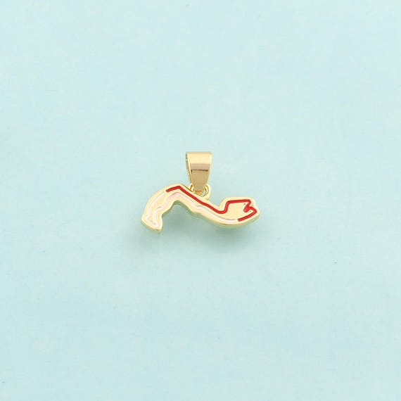 Gold Enamel Track Charms,F1 Track Jewelry,Track Pendant for DIY Jewelry Making,18K Gold