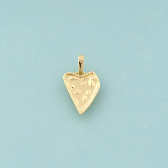 Gold Heart Charms,Love Jewelry,Heart Pendant for DIY Jewelry Making,18K Gold
