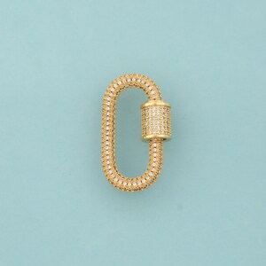 Gold Karabiner Verschluss, Karabiner Schmuck Verschluss, Karabiner Verschluss für DIY Schmuckherstellung, 18K Gold