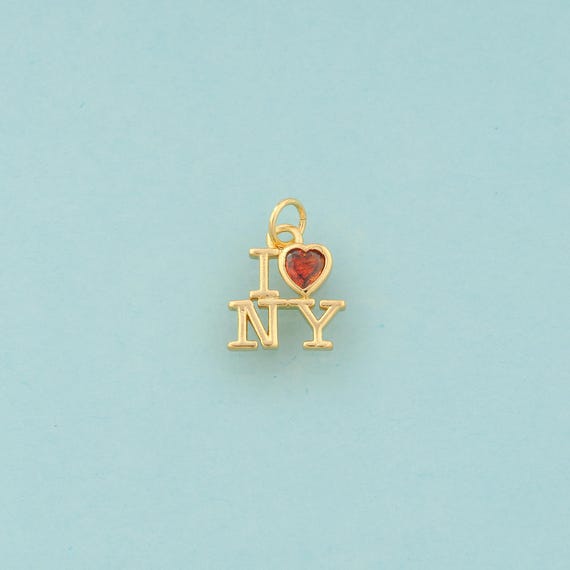 Gold CZ Heart Charms,Love Jewelry,Letter Pendant for DIY Jewelry Making,18K Gold