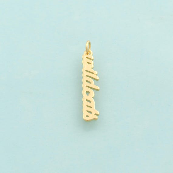 Gold Wildcat Charms,Letter Jewelry,Logo Pendant for DIY Jewelry Making,18K Gold