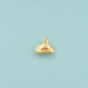 Gold Cowboy Hat Charms,Cowboy Hat Jewelry,Cowboy Hat Pendant for DIY Jewelry Making,18K Gold
