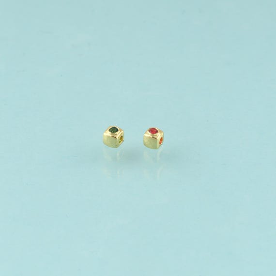 CZ Square Spacer Beads,Square Beads,Square Beads for DIY Jewelry Making,18K Gold