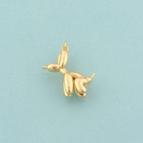 Gold Dog Charms,Animal Jewelry,Dog Pendant for DIY Jewelry Making,18K Gold