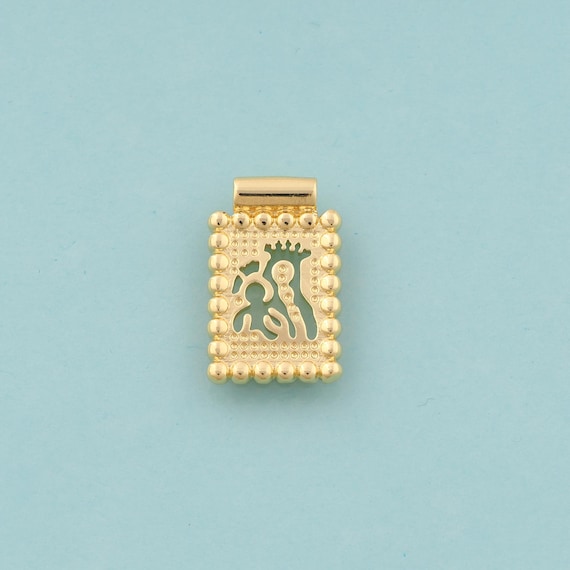 Gold King Charms,Square Jewelry,King Pendant for DIY Jewelry Making,18K Gold