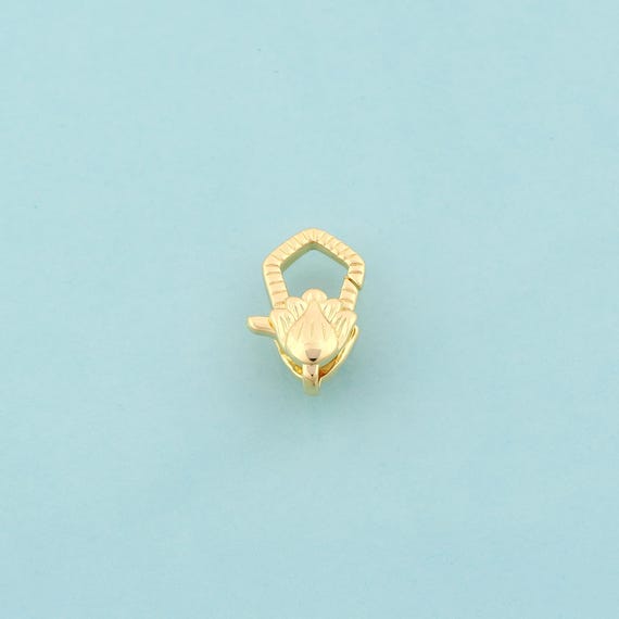 Gold Lobster Clasp,Spring Jewelry Clasp,Claw Clasp for DIY Jewelry Making,18K Gold