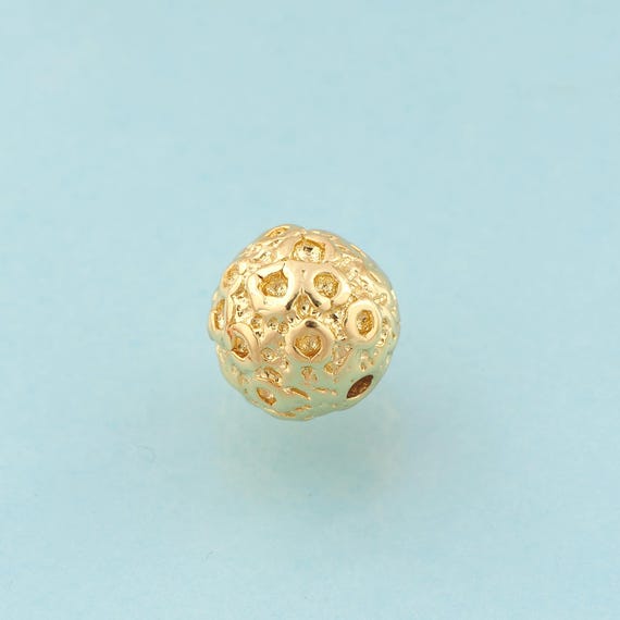 Ball Spacer Beads,Round Beads,Ball Beads for DIY Jewelry Making,18K Gold
