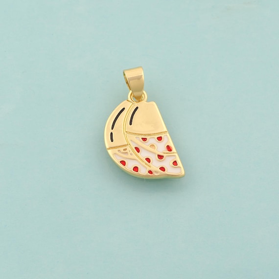 Gold Banana Charms,Fruit Jewelry,Enamel Banana Pendant for DIY Jewelry Making,18K Gold