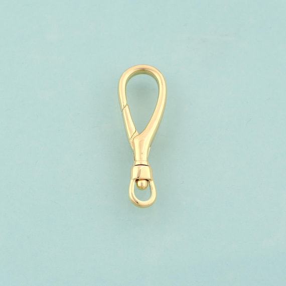 Gold Push Door Clasp,Spring Jewelry Clasp,Snap Clasp for DIY Jewelry Making,18K Gold