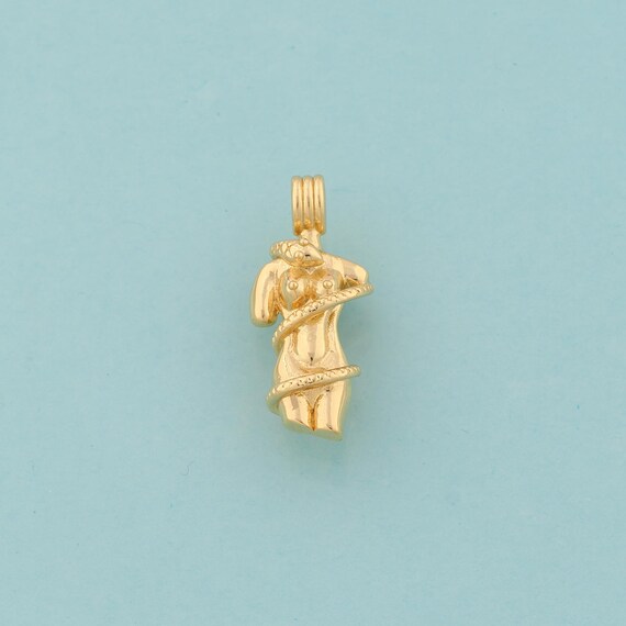 Gold Human Body Charms,Snake Jewelry,Human Body Pendant for DIY Jewelry Making,18K Gold